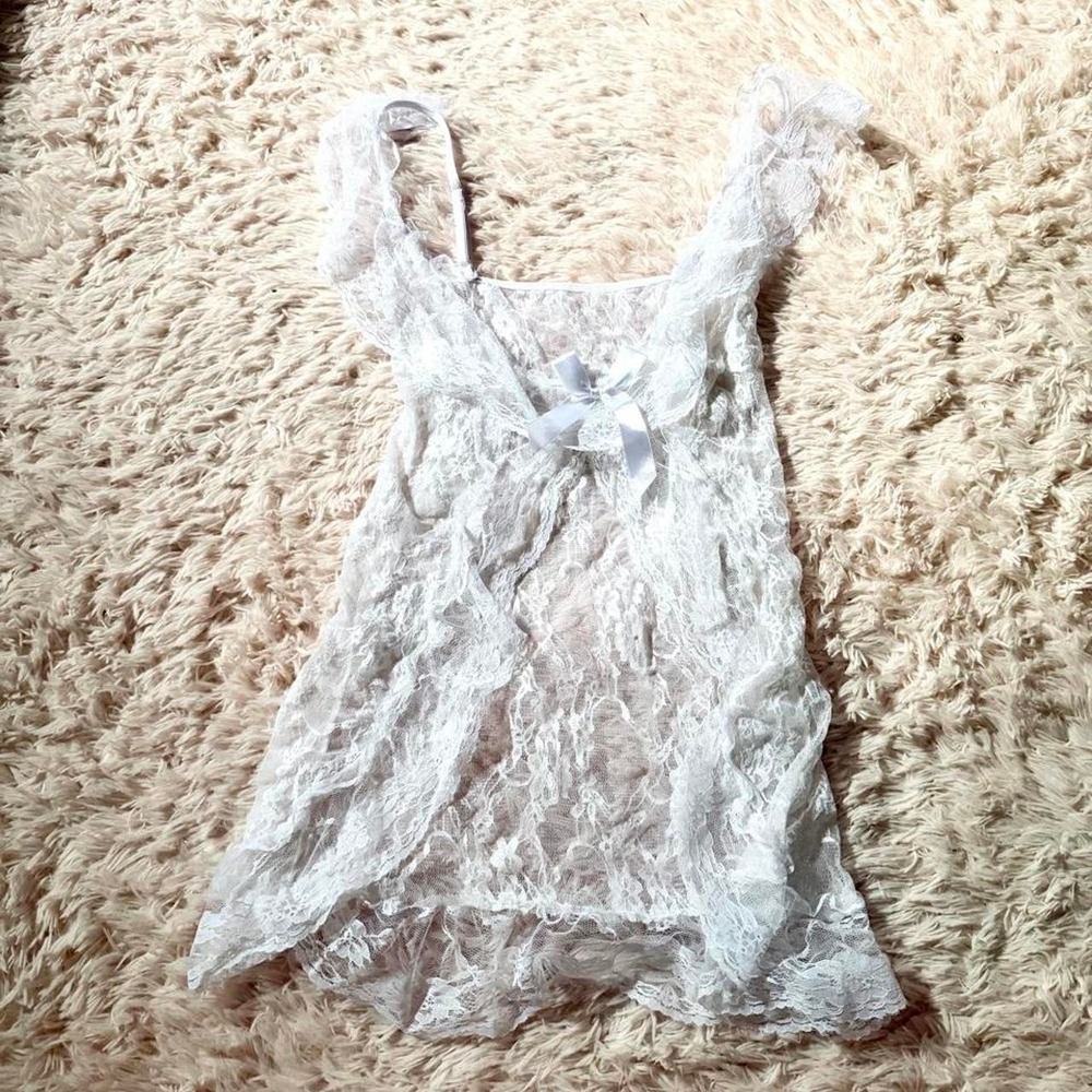 Bridal Angel Core Sheer Whimsical Fairy Core Coquette Lingerie Slip Womens S